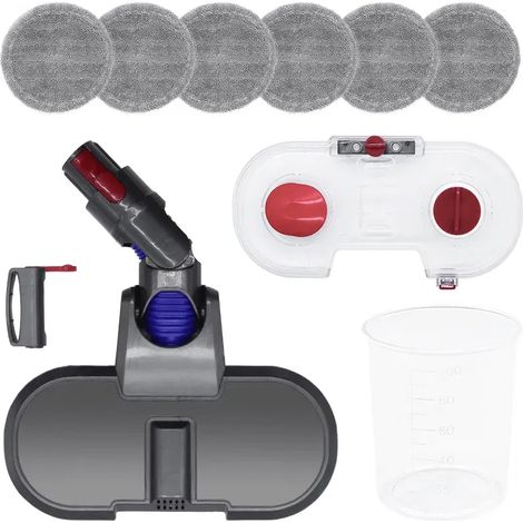 Embout serpillière pour aspirateur Dyson V7 V8 V10 V11 V15 compatible, tête de lavage avec réservoir d'eau et lingettes pour nettoyage des sols (1/5)
