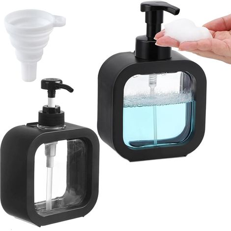 2 unités foncé Distributeur Savon Flacon Pompe Vide Transparent Flacon Pompe Vide Distributeur (1/5)