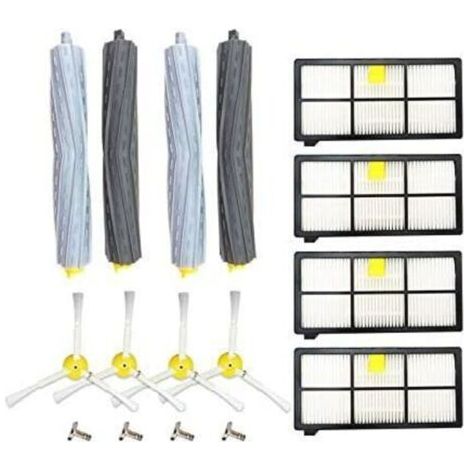 Kit di accessori per aspirapolvere iRobot Roomba serie 800, 805, 850, 860, 865, 866, 870, 871, 880, 886, 890, 891, 895, 896, 900, 960, 965, 966 e 980, 16 in 1