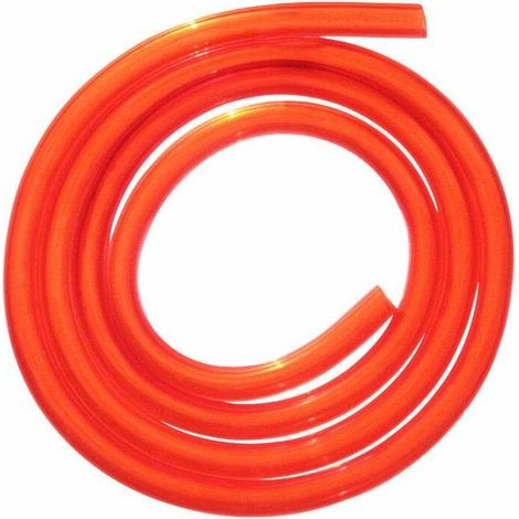 Durite essence rouge transparente 5mm longueur 2m tondeuse tracteur moto scooter tuyau carburant