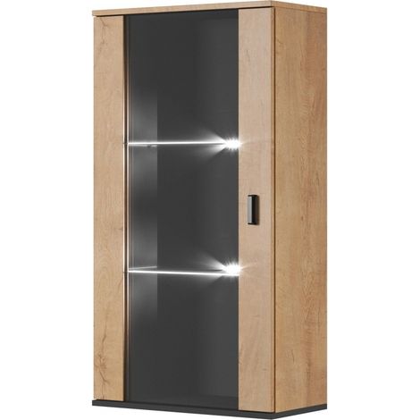 Soho Hängevitrine Lefkas Eiche+Schwarz (1/5)