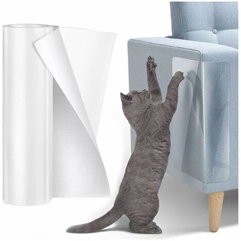 Protection canapé chat anti rayures 30cm x 5m – Sticker transparent PVC haute qualité – Effet anti-rayures élevé – Installation facile - 30cmx5m (1/5)