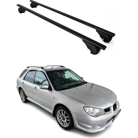 OMAC Dachträger Querträger für Subaru Impreza III Kombi 2007-2011 – Abschließbar – Max. 75 kg – 2 Stangen Stahl Schwarz (1/5)