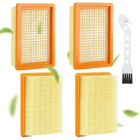 Lot de 4 Filtre Remplacement pour Aspirateur Kärcher WD4 WD5 WD6 MV4 MV5 MV6 plissé Plat (1/4)