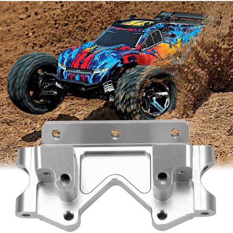 Traxxas Rustler Slash Stampede Rennwagen-Frontschott aus Aluminiumlegierung (Silber) (1/5)