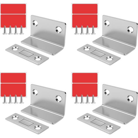 Lot de 4 Aimant Porte Placard,Aimant Adhésif de Porte pour Tiroir (1/5)