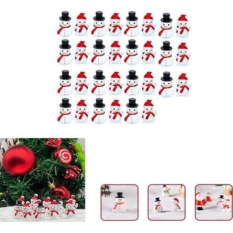 Snowman Christmas Decor, Miniature Snowman, Perfect for Christmas Dollhouse Decoration - 30 Pieces (1/5)