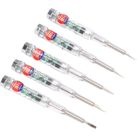Lot de 5 testeurs de tension domestiques multifonctionnels, avec voyant LED couleur de poche (1/5)
