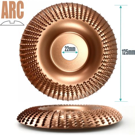 Disque à meuler incurvé 1222 mm or rose Meuleuse d'angle pour le travail du bois, disque à meuler en forme d'arc de 12522 mm, meule circulaire à engrenages, disque à meuler pour le travail du thé, rou (1/5)