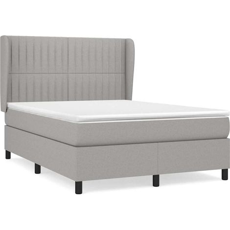 Maison Exclusive - Giroletto a Molle con Materasso Grigio Chiaro 140x200cm Tessuto (1/5)