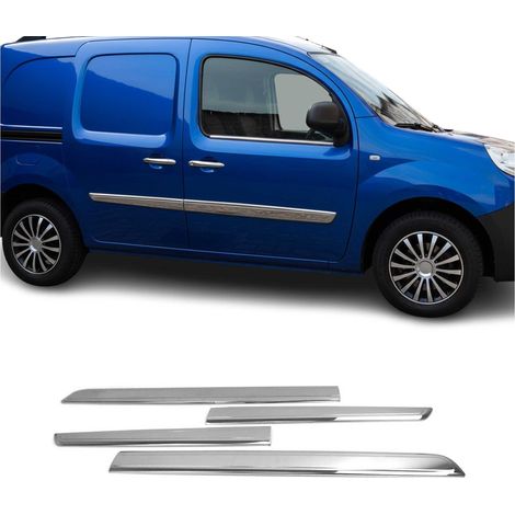 Garniture Baguette de porte latérale pour Renault Kangoo 2007-2021 inox 4Pcs