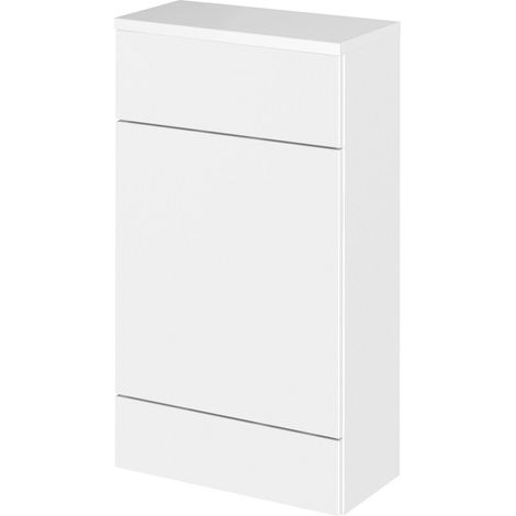 Alrewas Contemporary Floor Standing WC Unit with Coordinating Worktop, Gloss White, 500mm