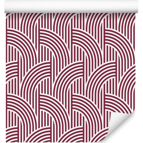 Carta da parati con motivo geometrico rosa e rosa cipria 50x1000 cm (1/5)