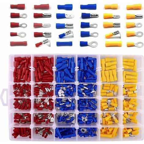 Cosses Electriques pour Voiture, 480 Cosse a Sertir Incluent Bague Bullet Spade Butt Splice) (1/5)