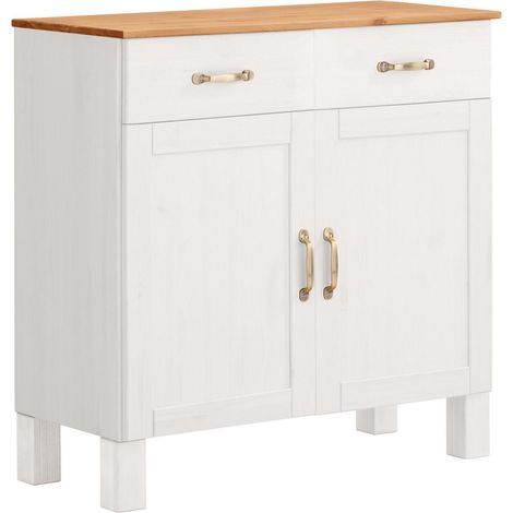 Alby-Buffet avec 2 portes et 2 tiroirs en blanc honig (1/5)