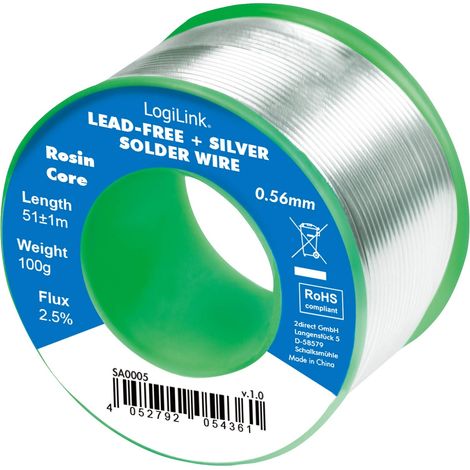 LOGILINK FIL À SOUDER PROFESSIONNEL AVEC NOYAU DE COLOPHANE, SA0005 2DIRECT GMBH
