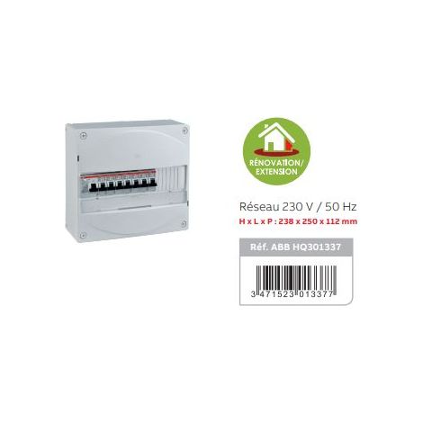 COFFRET 1 RANGEE + 1 ID40A + 6 DISJONCTEURS