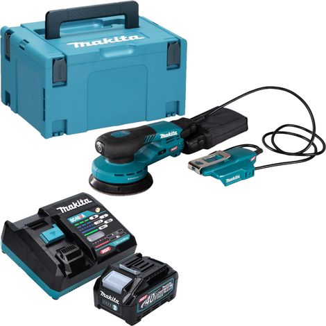 Makita BO 003 CGM101 Ponceuse excentrique sans fil 40 V max. 125 mm 3,0 mm Course Brushless + 1x batterie 4,0 Ah + chargeur + Makpac (1/5)
