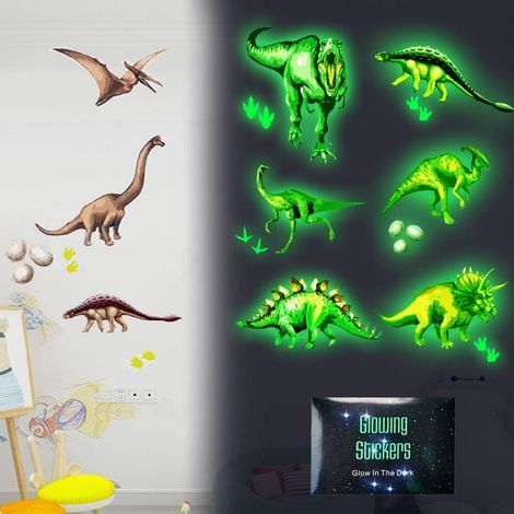 Pegatinas luminosas de dinosaurios, pegatinas de pared, pegatinas luminosas de juguetes, pegatinas autoadhesivas de pared, pegatinas para manualidades (1/5)