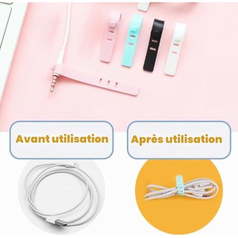 Protection de câble Rabbit - Gaine spirale flexible de 1,4 m avec fixation - Protection électrique flexible pour câble de téléphone portable (1/3)