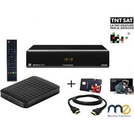 PACK RÉCEPTEUR THOMSON THS 804, DÉMODULATEUR SATELLITE HD TNTSAT, DISQUE DUR 1TO (1/3)
