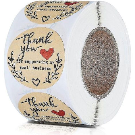 Yaju – Danke für die Unterstützung meines Kleinunternehmens Aufkleber für DIY-Geschenkverpackungen (6 Rollen) (1/2)