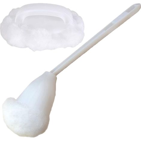 Brosse WC, nylon/ABS, blanc, pour cuvette et salle de bain (1/5)