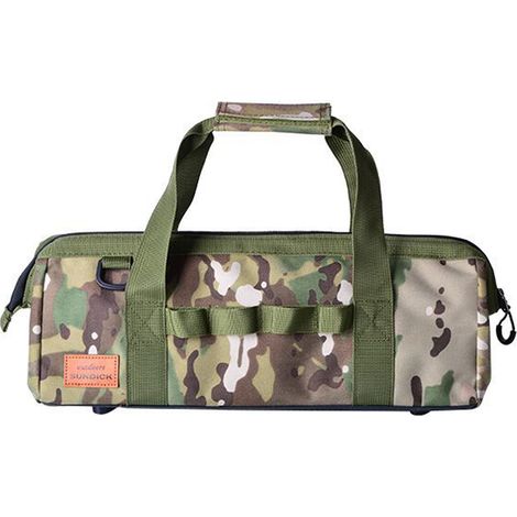 Borsa portautensili da campeggio, grande capacità, con bocca larga, resistente all'acqua, mimetica, DUBUNS (1/5)