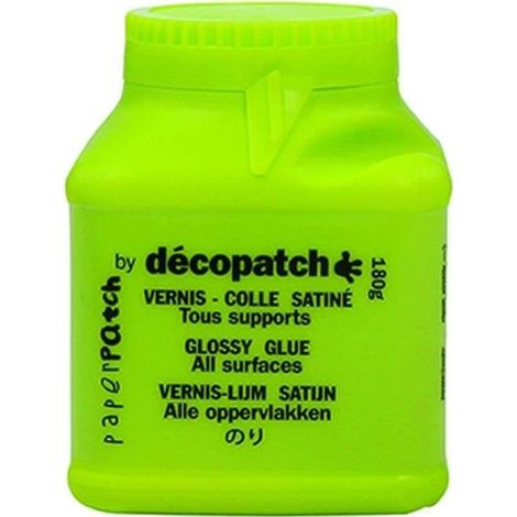 Colle Paperpatch DECOPATCH - Vernis-colle pour papier - 180g - Transparent - Résistant à l'eau