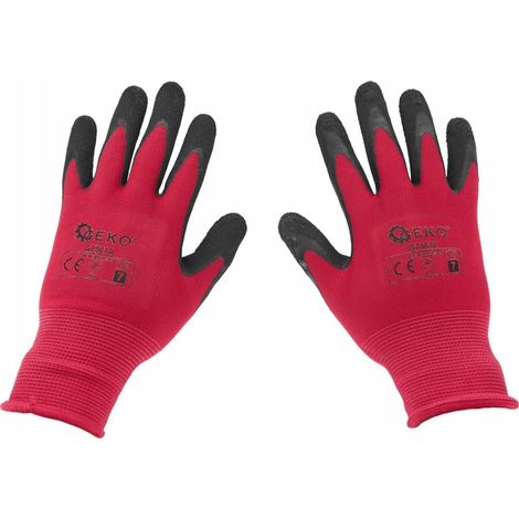 Gants de protection enduits taille 7 - roses (12/240) (1/3)