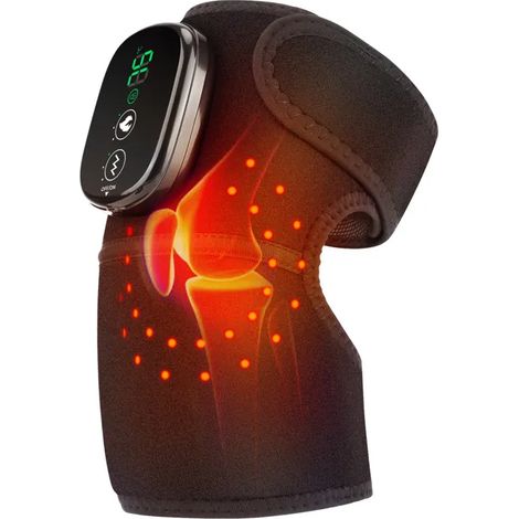 Masseur de genou infrarouge - RNCYN - Massage chauffant et vibrant - 3 niveaux de chauffage (45-75°C) (1/5)