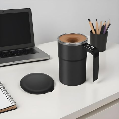 Tasse à café auto-mélangeuse rechargeable de 380 ml avec (1/4)