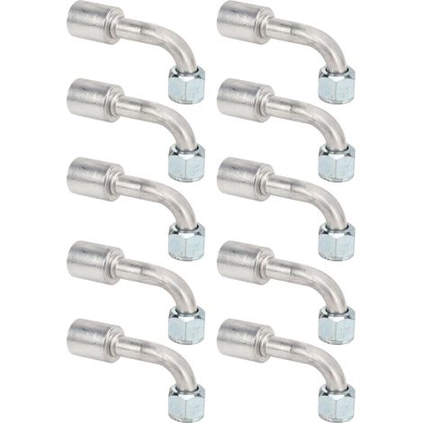 10 Connecteurs d'air conditionné auto à 90° en aluminium, raccords universels pour véhicules (1/5)