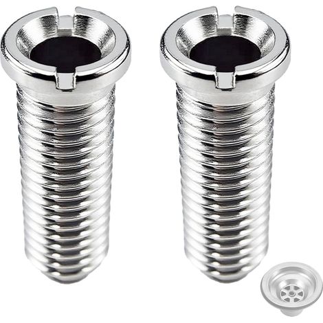 M12 X 35mm 304 Stainless Steel Hollow Screw for Sink Basket Strainer Waterproof Fixing Screws with Slot, Replacement Accessories for Plumbing Installation Kitchen (2pcs) (1/5)