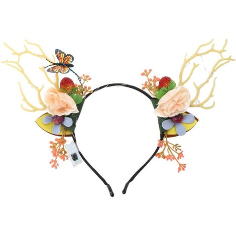 Serre-tête LED en forme de bois de cerf, accessoire de fête, bandeau clignotant pour Noël, festival, fête (1/5)