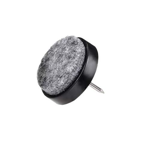 Lot de 20 patins de sol pour meubles - 24 mm - Installation par emboîtement - Noir