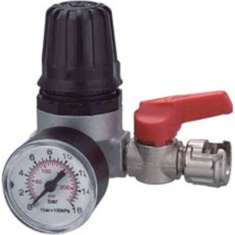 Regolatore di pressione con manometro - filettatura inferiore da 1/4" art.31/a4 1 pezzi Ani
