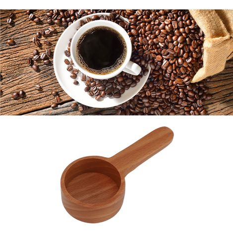 Cuillère doseuse à café en bois massif, cuillère doseuse en grammes, cuillère doseuse pour lait en poudre, couleur bois naturel (1/5)