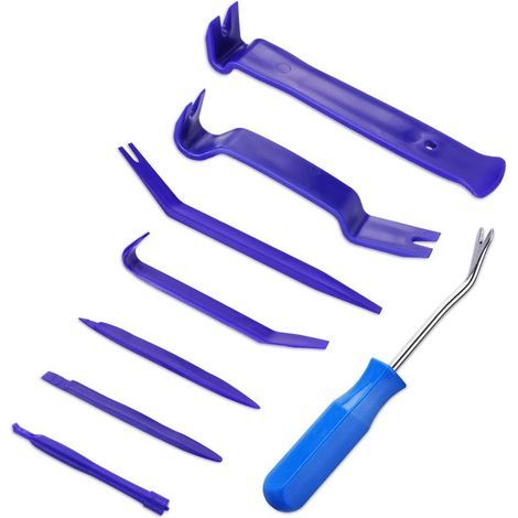 Set di 7 attrezzi per la rimozione dei pannelli di rivestimento – plastica – rimozione del pannello della portiera – smontaggio – auto (1/5)