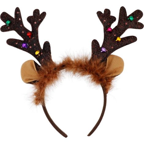 Chapeau De Noël Pour Animaux - Bandeau Avec Cornes De Renne Et Oreilles - Accessoire Costume Chien Chat - 3 Pièces (1/3)