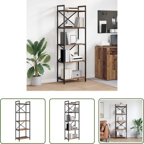 Étagère industrielle - Étagère Bois Ancien 56 x 34 x 171 cm Bois d'ingénierie (1/5)