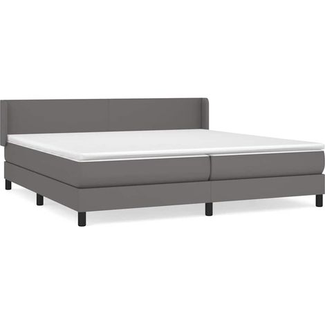Maison Exclusive - Boxspringbett mit Matratze Grau 200x200 cm Kun (1/5)