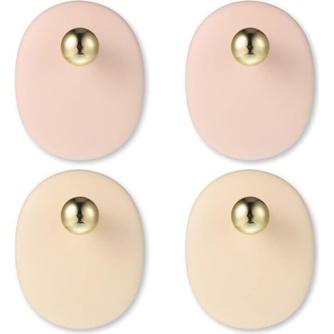 BUNTHAUS 4pcs crochets collants de décoration murale auto-adhésifs (1/5)