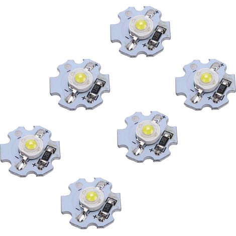 Perles LED SMD haute luminosité 5V, perles LED haute puissance 0,5W, perles 0,5W avec substrat en aluminium, lampe torche/spot DIY, blanc neutre. (1/5)