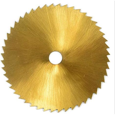 Lame Scie Circulaire 60mm 72 Dents Acier Rapide HSS Titane pour Coupe Métal Bois Plastique Diamètre 6.35mm (1/5)