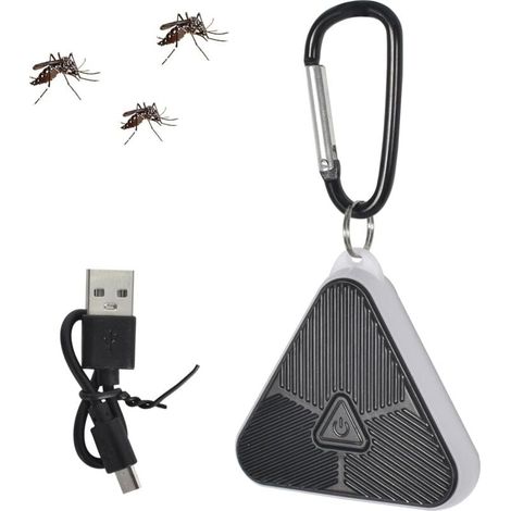 2pcs Répulsif Ultrasonique de Moustique, Portable Répulsif Antiparasitaire Extérieur/Intérieur Contre Les Insectes et Les Araignées, Répulsif Efficace Contre Mouches, Rats, Cafards, Rongeurs, Araignée (1/4)