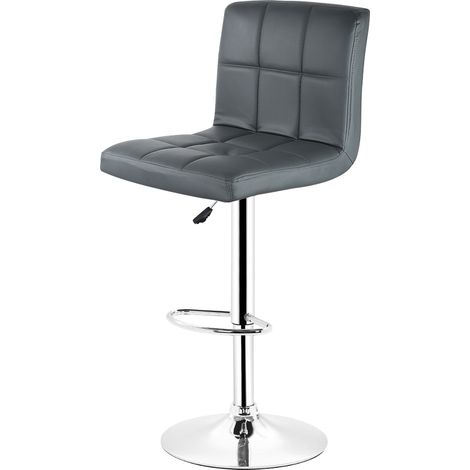 2×Barhocker Barstuhl Tresenhocker Drehstuhl &Lehne Loungesessel Hocker Grau