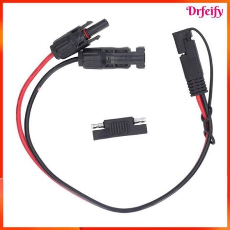 Connecteur SAE - Câble Panneau Solaire 12AWG 30 A 44 cm - Cuivre Pur - Étanche - Pour Systèmes Solaires RV et Extérieurs - 1 Pièce (1/5)