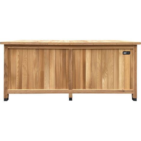 Axi Milo Coffre De Jardin En Bois Brun - 160 X 70 X 120 Cm Coffre De Rangement Sous Un Abri Ou À L’Intérieur Avec Fond Et Serrure Meuble Exterieur Rangement Outils De Jardinage / Coussins (1/5)