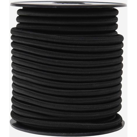 Schwarzes elastisches Band WERKA PRO  Ø 6 mm x 20m